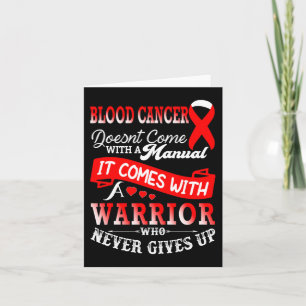 Blood Cancer Awareness Red Ribbon Warrior Onderste Kaart