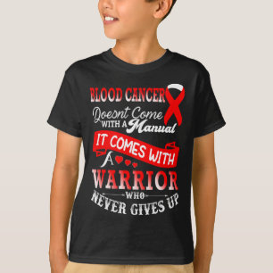 Blood Cancer Awareness Red Ribbon Warrior Onderste T-shirt