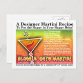Blood & Guts Halloween Martini Recept Briefkaart (Voorkant / Achterkant)