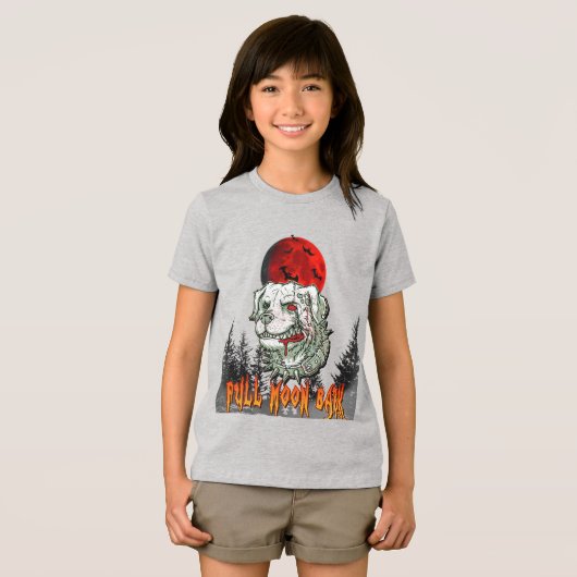 Blood Moon Bark – Zombie Dog Halloween Shirt (Voorkant volledig)