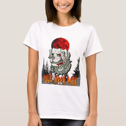 Blood Moon Bark – Zombie Dog Halloween Shirt (Voorkant)