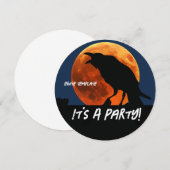 Blood Moon Halloween Raven Kaart (Voorkant / Achterkant)