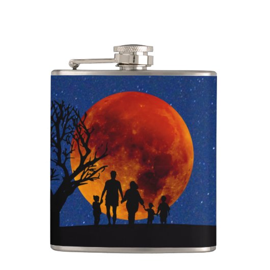 Blood Moon Lunar Eclipse Heupfles (Voorkant)