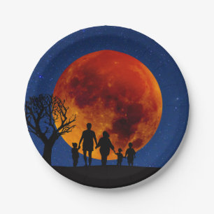 Blood Moon Lunar Eclipse Papieren Bordje