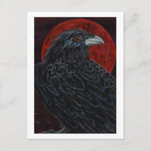 Blood Moon Raven Briefkaart