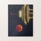 Blood Moon Seattle Space Needle Legpuzzel (Verticaal)