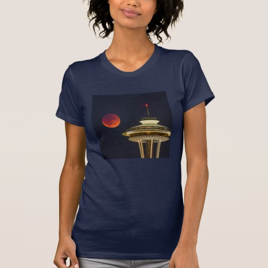 Blood Moon Seattle Space Needle T-shirt (Voorkant)