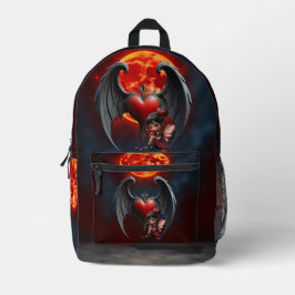 Blood Moon Valentine Fairy Bedrukte Rugzak