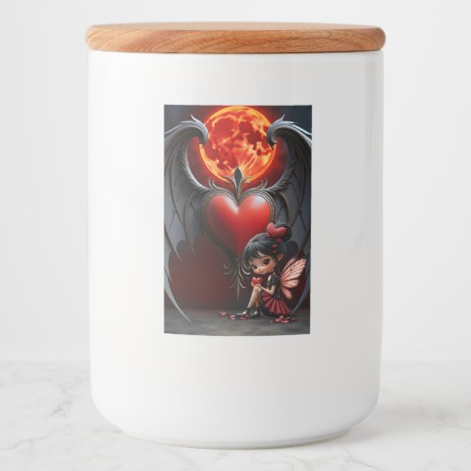Blood Moon Valentine Fairy Voedselcontainer Etiket (Voorkant)