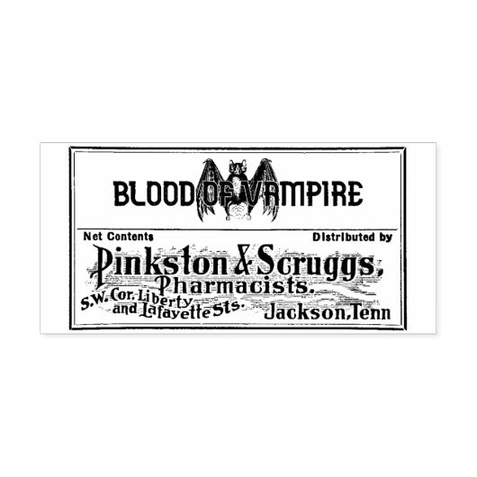 Blood of Vampire - Apothecary Label Rubberstempel (Afrduk)