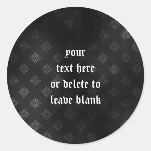 Blood Scroll Vampire Gothic Weddenschap Ronde Sticker (Voorkant)