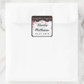 Blood Splatter Love Halloween Mariage Étiquette Ca (Sac)