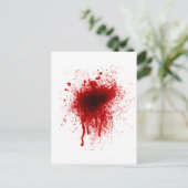Blood Splatter Realistisch Briefkaart (Staand voorkant)