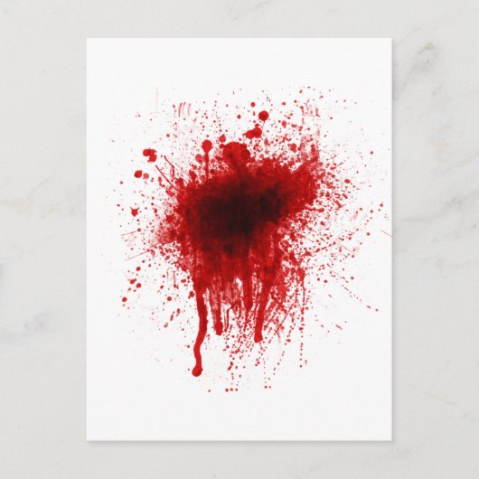 Blood Splatter Realistisch Briefkaart (Voorkant)