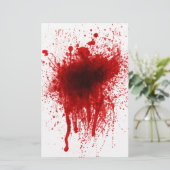 Blood Splatter Realistisch Briefpapier (Staand voorkant)