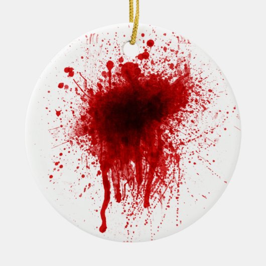 Blood Splatter Realistisch Keramisch Ornament (Voorkant)
