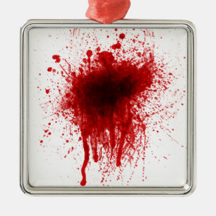 Blood Splatter Realistisch Metalen Ornament
