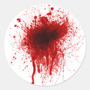 Blood Splatter Realistisch Ronde Sticker