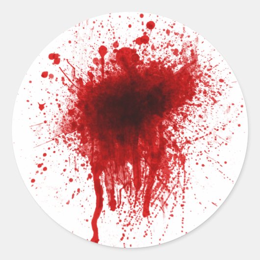 Blood Splatter Realistisch Ronde Sticker (Voorkant)
