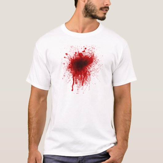 Blood Splatter Realistisch T-shirt (Voorkant)