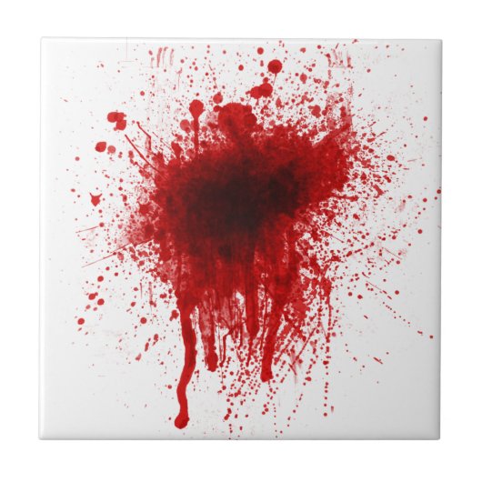 Blood Splatter Realistisch Tegeltje (Voorkant)
