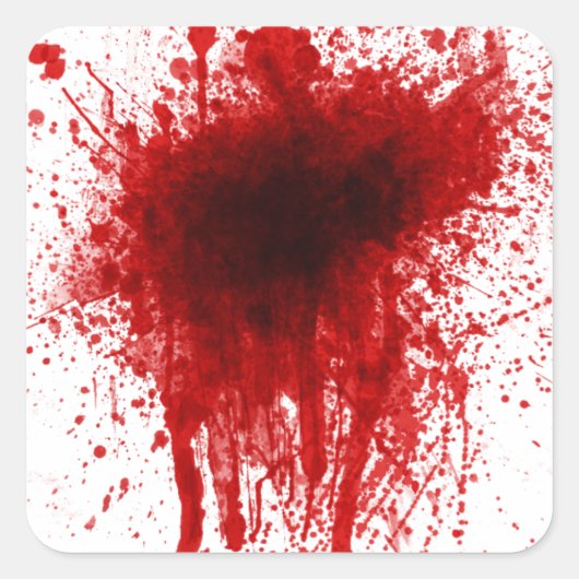 Blood Splatter Realistisch Vierkante Sticker (Voorkant)