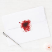 Blood Splatter Realistisch Vierkante Sticker (Envelop)