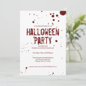 Blood Splatz Déplaisant Halloween Party Invitation (Debout devant)