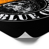 Blood Sweat Profanity Construction Worker Skull Bl Poster (Hoek)