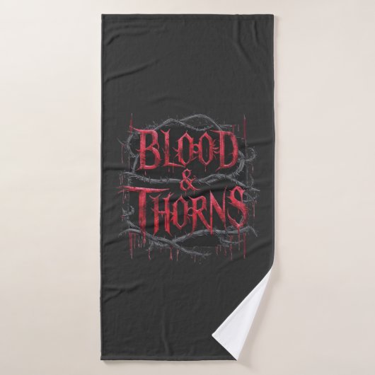 Blood & Thorns Gothic Design - Donker en Edgy Bad Handdoek (Badhanddoek)