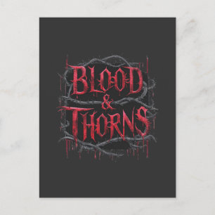 Blood & Thorns Gothic Design - Donker en Edgy Briefkaart