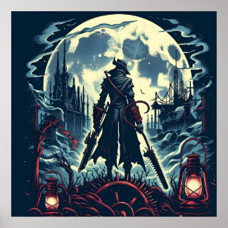 Bloodborne Videogame Hunters Poster