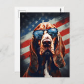 Bloodhound 4 juli Onafhankelijkheidsdag Briefkaart (Voorkant / Achterkant)