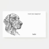 Bloodhound Abstracte Art Dog Naam Post-it® Notes (Voorkant)