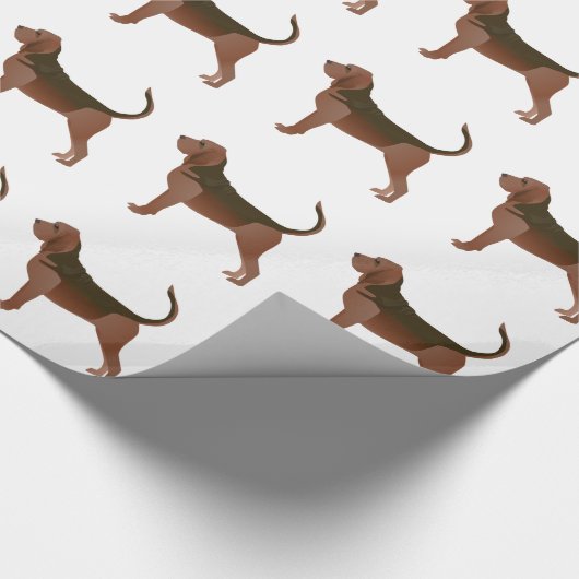 Bloodhound Basic Breed Illustratie Silhouette Cadeaupapier (Hoek)