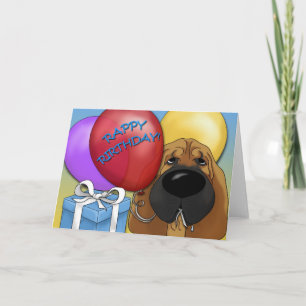 Bloodhound Birthday Kaart