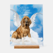 Bloodhound Chien Angel avec le nom Pet Memorial (Recto)