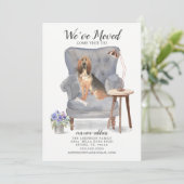 BloodHound Chien Nous avons Déménagé Faire-part (Debout devant)