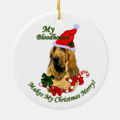 Bloodhound Christmas Gifts Ornament (Achterkant)