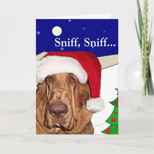 Bloodhound Christmas Kaart (Voorkant)