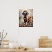 Bloodhound Dog Art Imprimer Poster (Cuisine)