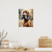 Bloodhound Dog Art Imprimer Poster (Cuisine)