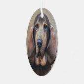 Bloodhound Dog Art Ornement de Noël (Avant gauche)