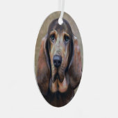 Bloodhound Dog Art Ornement de Noël (Avant droite)