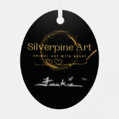 Bloodhound Dog Art Ornement de Noël (Verso)