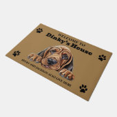 Bloodhound Dog Deurmat (Schuin)