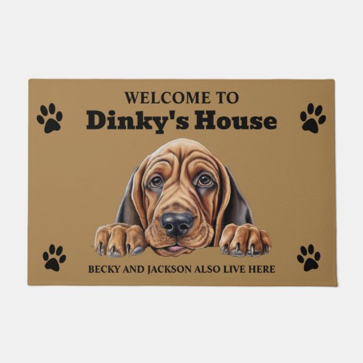 Bloodhound Dog Deurmat (Voorkant)