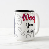 Bloodhound dog love mug  (Devant droit)