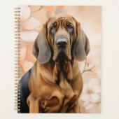 Bloodhound Dog Lover and Peach Blossoms (Devant)