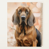 Bloodhound Dog Lover and Peach Blossoms Planner (Achterkant)